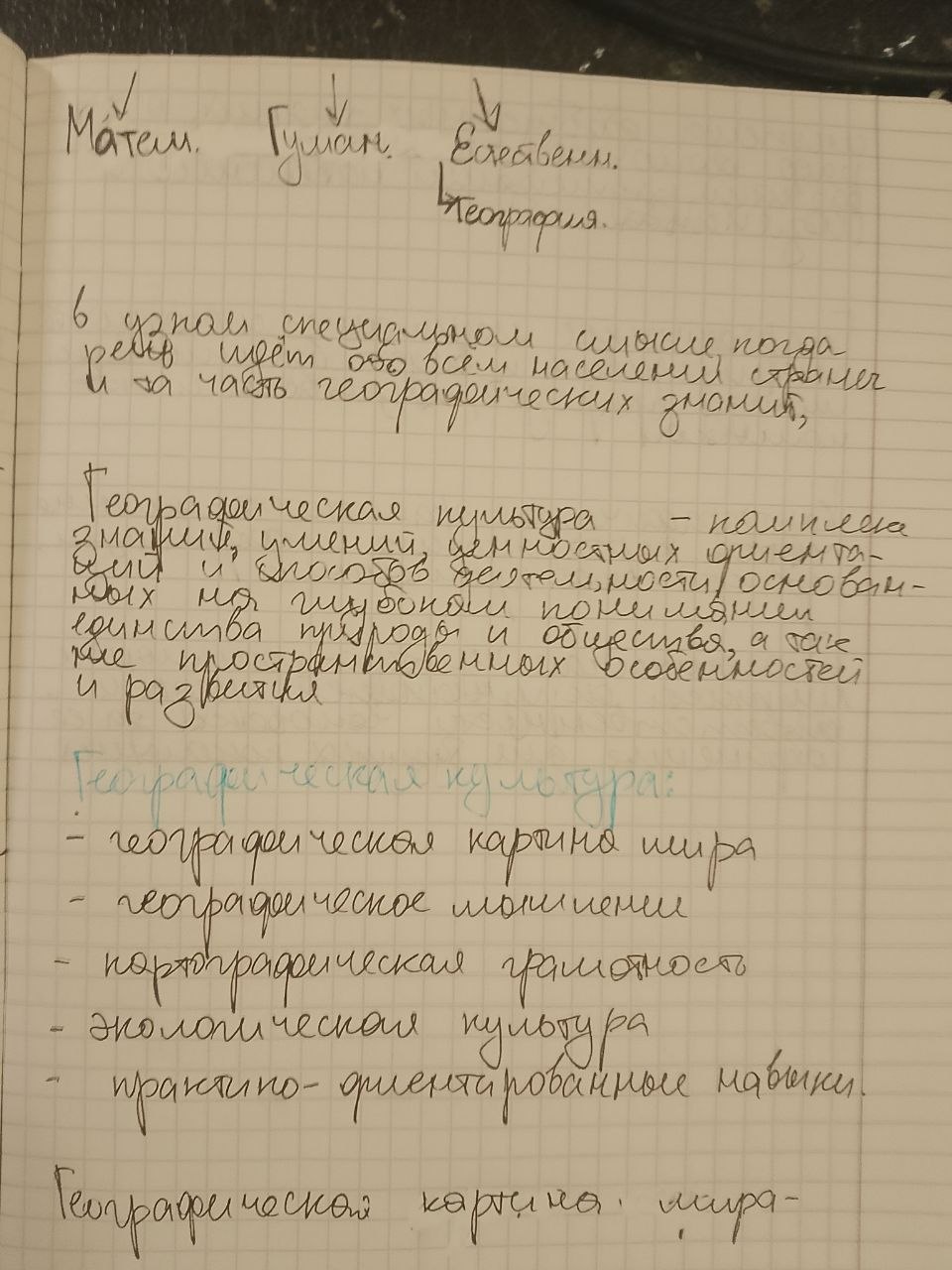 География, элементы географической культуры